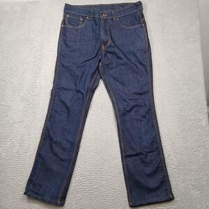 Origin Jeans Mens 36x31 Blue Denim Factory Made in USA Stretch Straight Leg